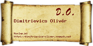 Dimitrievics Olivér névjegykártya