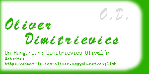 oliver dimitrievics business card